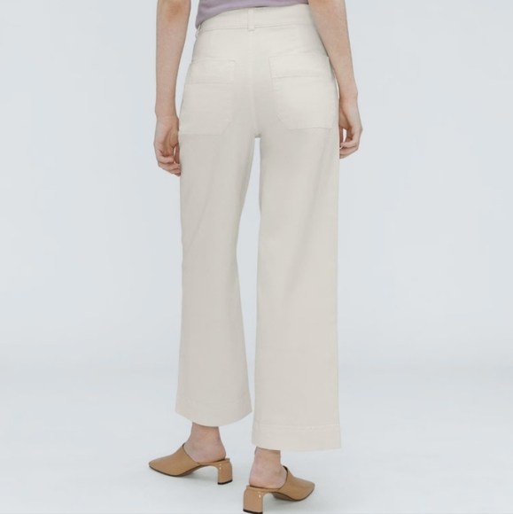 Everlane Cream Wide-Leg Trousers - Picture 2 of 3